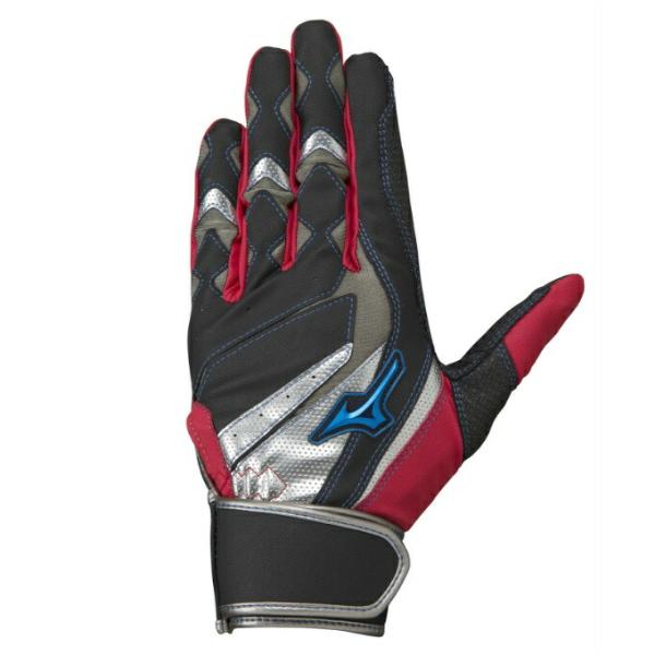 ミズノ 野球 バッティンググローブ 両手用 ジュニア ウィルドライブ ブルー 1EJEY24509 ...