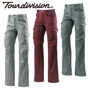 ツアーディビジョン Tour division ゴルフ パンツ メンズ プリント裏フリース防風パンツ TD220207E03