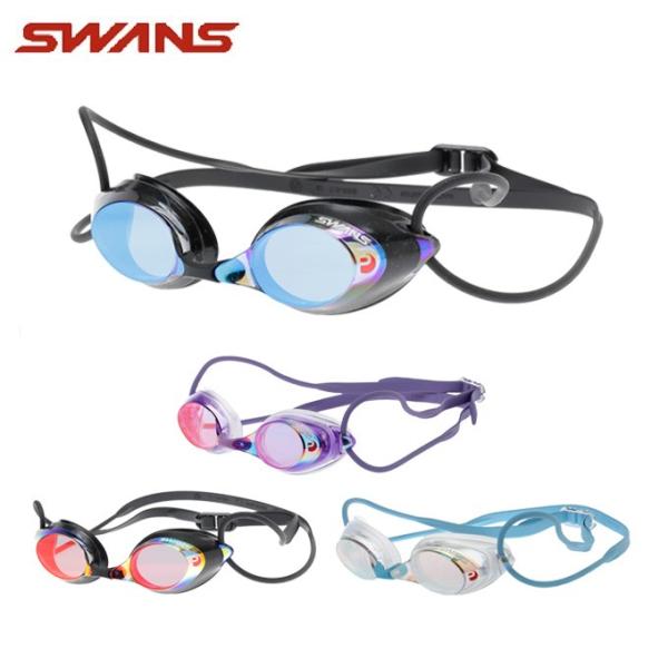 スワンズ ＦＩＮＡ承認 クッション付き スイミングゴーグル ミラーレンズ メンズ レディース レーシ...