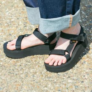 テバ サンダル レディース 厚底 フラットフォ...の詳細画像2