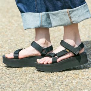 テバ サンダル レディース 厚底 フラットフォ...の詳細画像3