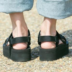 テバ サンダル レディース 厚底 フラットフォ...の詳細画像5