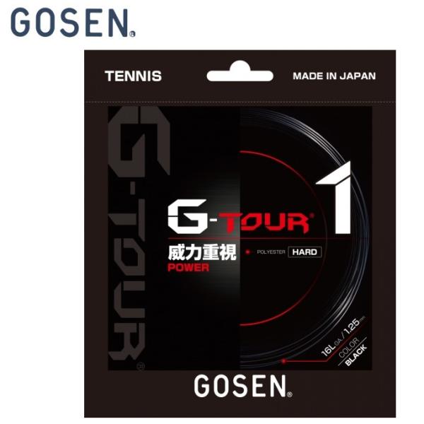 ゴーセン テニスガット 硬式 単張り ポリエステル G-TOUR1 16L ジーツアー1 TSGT1...