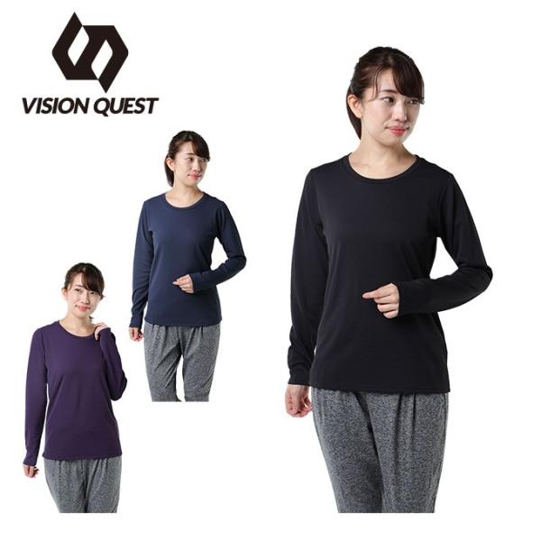 ビジョンクエスト VISION QUEST Tシャツ 長袖 レディース 保温機能ロングスリーブTシャ...