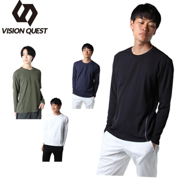 ビジョンクエスト VISION QUEST スポーツウェア 長袖 メンズ クルーネック保温ロンT V...