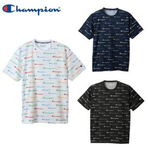チャンピオン Tシャツ 半袖 メンズ C VAPOR 総柄機能Tシャツ C3-RS304 Champion