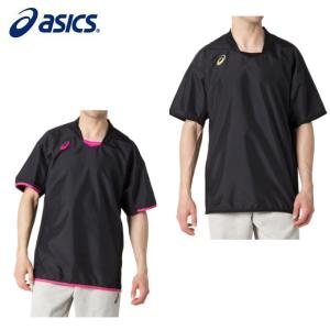 アシックス バレーボールウェア 半袖シャツ メンズ レディース ハンソデウオームアップシャツ 2053A056 asics