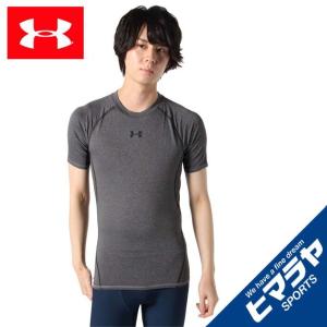 UAヒートギアアーマー ショートスリーブ メンズ 1358547 Carbon Heather / / Black SM