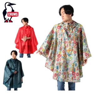 チャムス CHUMS  ポンチョ メンズ ブービーロゴレインポンチョ Booby Logo Rain Poncho CH04-1211｜himaraya