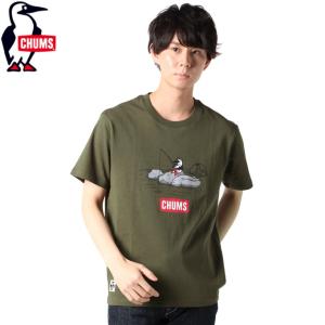 チャムス CHUMS  Tシャツ 半袖 メンズ H×CHUMS Family Friendly T ファミリー フレンドリー CH01-1913 Khaki