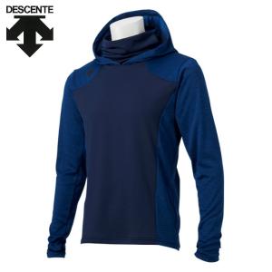 デサント DESCENTE ランニングウェア 長袖シャツ パーカー メンズ PPドライ長袖シャツ DRMSJB56 NV｜himaraya