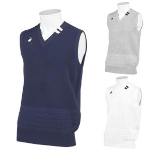 ルコックスポルティフ le coq sportif ゴルフウェア ニットベスト メンズ ワッフル QGMSJL80