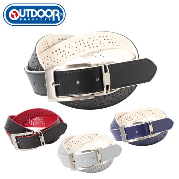 アウトドアプロダクツ OUTDOOR PRODUCTS  ゴルフ ベルト メンズ リバーシブルパンチ...