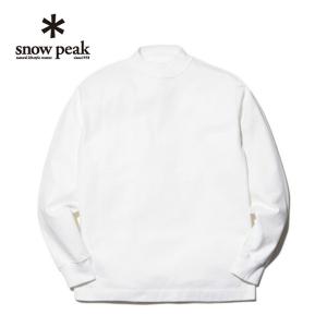 スノーピーク Tシャツ 長袖 メンズ Heavy Cotton Mockneck L/S Tshirt SW-21AU402 WH snow peak｜himaraya