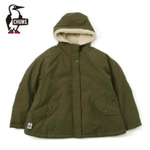 チャムス CHUMS マウンテンパーカー レディース エーラインボアジャケット A-Line Boa Jacket CH18-1177 Khaki｜himaraya