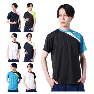 ヨネックス テニスウェア Tシャツ 半袖 メンズ 限定 アシンメトリーTシャツ 胸ロゴ RWHI2201 YONEX｜himaraya