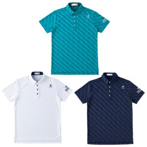 ルコックスポルティフ le coq sportif ゴルフウェア ポロシャツ 半袖 メンズ ダイアゴナルジャガードポロ QGMTJA15