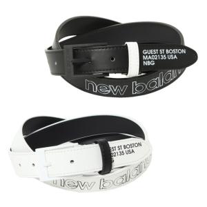 ニューバランス ゴルフ ベルト メンズ シンセティックレザーロゴプリントベルト