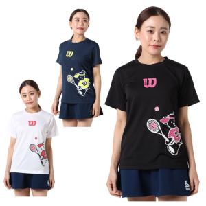 ウイルソン Wilson テニスウェア バドミントンウェア Tシャツ 半袖 レディース 限定 ベアーロゴTシャツ 412-278