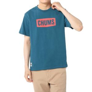 チャムス Tシャツ 半袖 メンズ チャムスロゴTシャツ CHUMS Logo T-Shirt CH01-1833 Teal Blue CHUMS