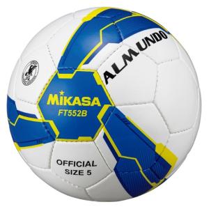 ミカサ MIKASA サッカーボール 5号球 検定球 メンズ ALMUNDO 検定球 手縫い BLY FT552-B-BLY｜himaraya