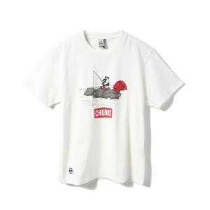 チャムス CHUMS Tシャツ 半袖 レディース ファミリー フレンドリー SS T CH01-1913 White2｜himaraya