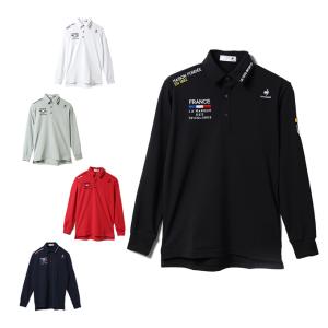 ルコックスポルティフ le coq sportif ゴルフウェア ポロシャツ 長袖 メンズ ストレッチ鹿の子長袖ポロ QGMUJB05