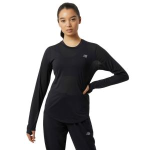 ニューバランス ランニングウェア Tシャツ 長袖 レディース Accelerate ロングスリーブTシャツ WT23225 BK new balance｜himaraya