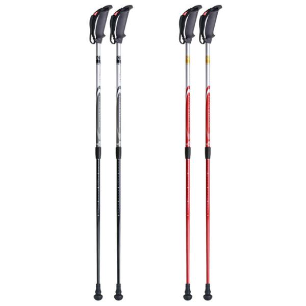 キザキ KIZAKI トレッキング ステッキ I字型 2本組 軽量7001伸縮アルミ APBB-V2...