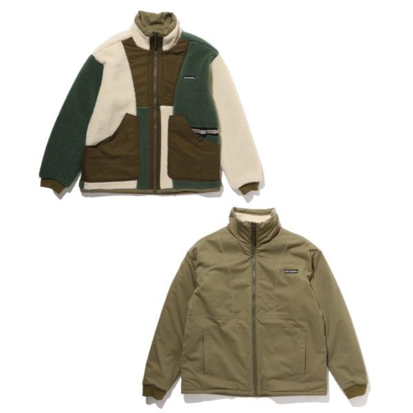 コロンビア フリース ジャケット メンズ シカゴアベニューリバースブルフリースジャケット PM046...