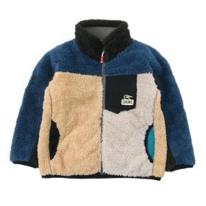 チャムス CHUMS フリース ジャケット ジュニア キッズ ボンディングフリースジャケット Kid's Bonding Fleece Jacket CH24-1041 Blue Crazy