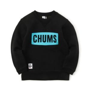 チャムス CHUMS スウェット トレーナー ジュニア キッズチャムスロゴクルートップ Kid's CHUMS Logo Crew Top CH20-1059 Black *Blue