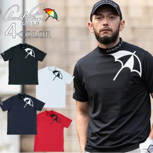 アーノルドパーマー ゴルフウェア 半袖シャツ メンズ ビッグロゴモックネック半袖シャツ arnold palmer AP220101M12
