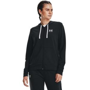 アンダーアーマー スウェットパーカー レディース UA Rival Terry FZ Hoodie 1369853-001 UNDER ARMOUR｜himaraya