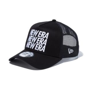 ニューエラ NEW ERA ゴルフ キャップ メンズ 9FORTY A-Frame トラッカー In a Row ワードマークロゴ ブラック 13515876G｜himaraya