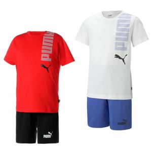 プーマ Tシャツ 上下セット ジュニア キッズ ボーイズ ロゴ ラボ 上下 2点セット Tシャツ & ショーツ 675805 PUMA｜himaraya