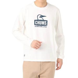 チャムス CHUMS Tシャツ 長袖 メンズ ブービーフェイスロングスリーブTシャツ Booby Face L/S T-Shirt CH01-2274 White/Navy｜himaraya