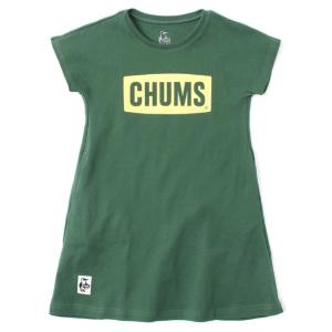 チャムス CHUMS スウェット ワンピース ジュニア キッズチャムスロゴドレス Kid's CHUMS Logo Dress CH21-1284 Dark Green｜himaraya