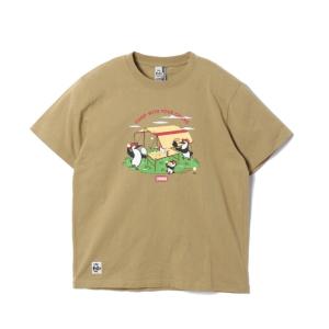 チャムス CHUMS Tシャツ 半袖 メンズ Booby Family T-Shirt CH01-2232 Beige｜himaraya