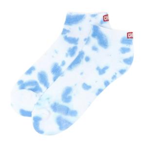 チャムス CHUMS アンクルソックス メンズ レディース バッジロゴタイダイアンクルソックス CH06-1107 BLUE TIE-DYE｜himaraya