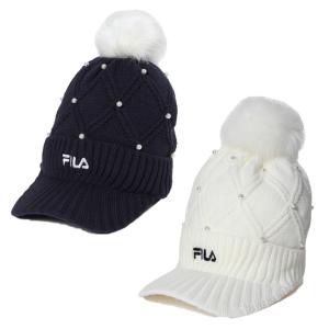 フィラ FILA ゴルフ キャップ レディース フェイクパール付ニットキャップ 793925H｜himaraya