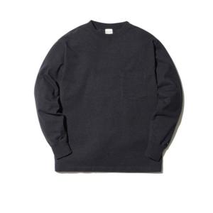 スノーピーク Tシャツ 長袖 メンズ Recycled Cotton Heavy L/S T shirt 1 Black SW-22AU401R BK snow peak｜himaraya