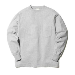 スノーピーク Tシャツ 長袖 メンズ Recycled Cotton Heavy L/S T shirt 1 M.grey SW-22AU401R MG snow peak｜himaraya