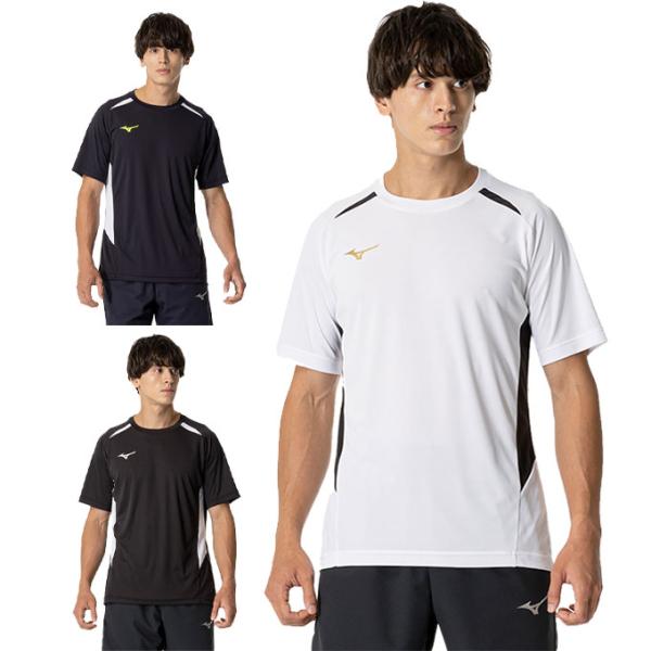 ミズノ サッカーウェア プラクティスシャツ 半袖 メンズ PRO ソーラーカット 半袖シャツ P2M...