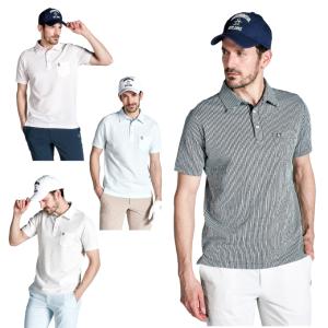 マンシング Munsingwear ゴルフウェア ポロシャツ 半袖 メンズ 吸汗速乾サッカーストライプ半袖ポロ MGMXJA22の商品画像