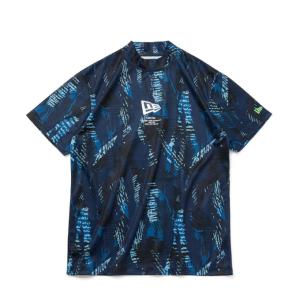 ニューエラ NEW ERA ゴルフウェア 半袖シャツ メンズ 半袖 ミッドネック Tシャツ Tiger Stripe Camo ネイビー 14109051｜himaraya