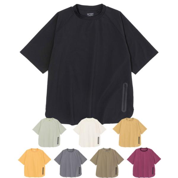 セトアウト Tシャツ 半袖 メンズ レディース ストレッチ ナチュラルテック ラグランTシャツ SO...
