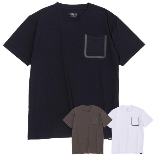 セトアウト Tシャツ 半袖 メンズ レディース 抗菌防臭 吸汗速乾 アンチバクテリア 胸ポケTシャツ...