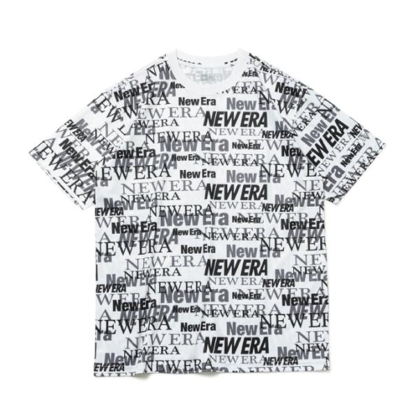 ニューエラ NEW ERA Tシャツ 半袖 メンズ テック Tシャツ Text All Over ホ...