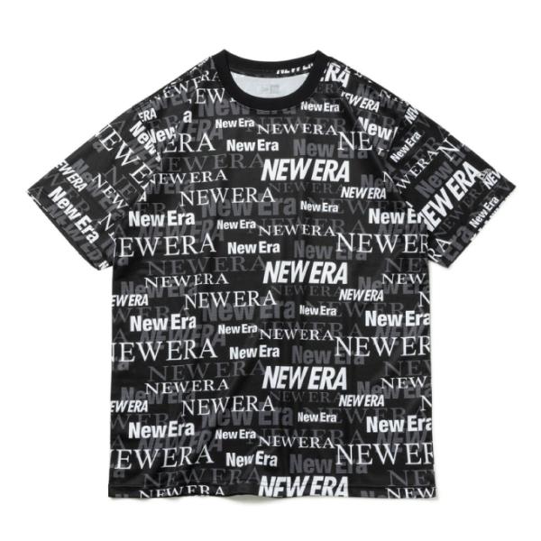 ニューエラ NEW ERA Tシャツ 半袖 メンズ テック Tシャツ Text All Over ブ...